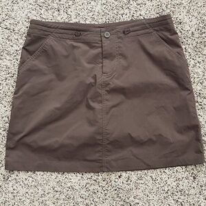 Classic Brown Mini Skirt - Women's Casual A-Line